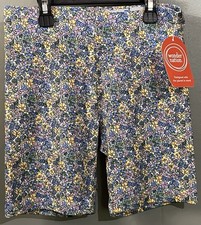Wonder Nation Girls Bike Shorts Size Large 10/12 Floral Print. Only One Pair