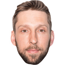 Joel David Moore (Beard) Celebrity Mask, Flat Card Face, Fancy Dress Mask