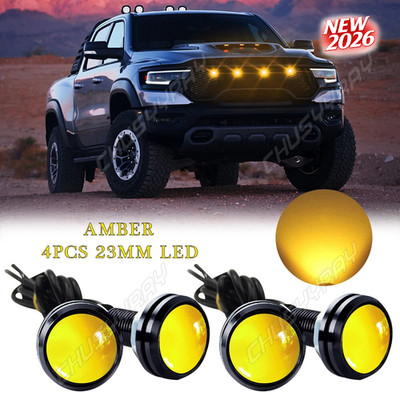 FOR Jeep TJ CJ JK YJ Wrangler Tube Fender AMBER LED Turn Signal Indicators 4PCS