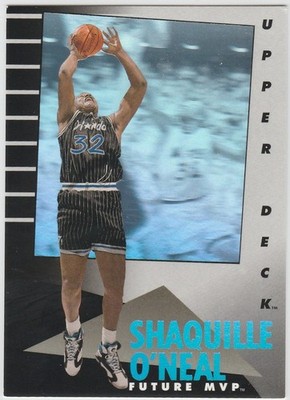 SHAQUILLE O'NEAL RC 1992-93 UPPER DECK FUTURE MVP HOLOGRAM FOIL INSERT #35 SHAQ
