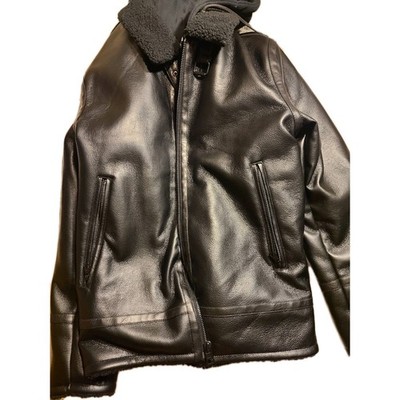 $295 DKNY Men s Black Winter Hoodie Bomber Jacket Size M Medium New with Tag NWT