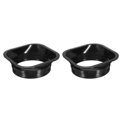 2Pcs 8'' Duct Connector Flange PP Dryer Vent Wall Plate Square to Round Black