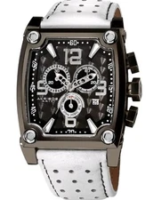 Akribos XXIV  Conqueror Swiss Sqaure Quartz Chronograph Watch - AK415 EUC!!