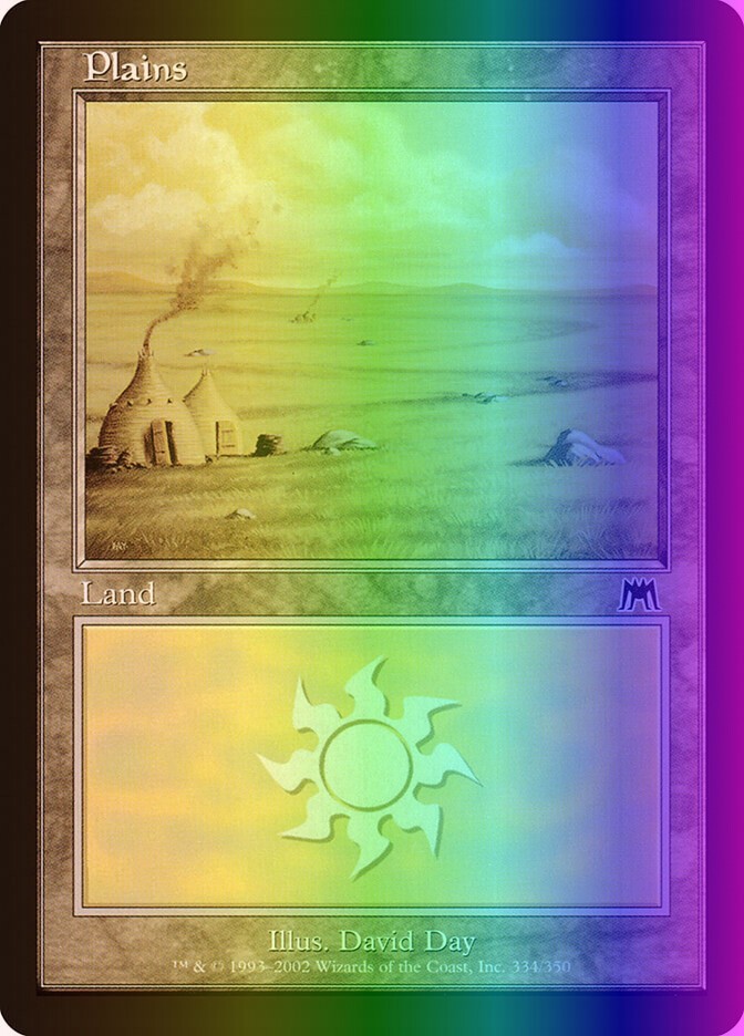 MTG Magic the Gathering Plains (334/350) Onslaught LP FOIL
