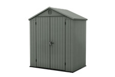 Image of Keter Darwin 6 x 4ft Green Plastic 2 Door Patio Durable Shed Outdoor Garden