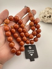 Collectible VTG Misky Amber 33 Beads Islamic Prayer Rosary