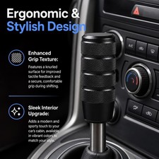 Solid Aluminum Knurled Gear Shifter Knob Universal Racing Part Fits Car Models Solid Aluminum Knurled Gear Shifter Knob Universal Racing Part Fits Car Models