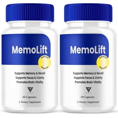 (2 Pack) MemoLift Brain Health Supplement, Memo Lift Support (120 Capsules)