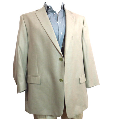 Turnbury Silk & Wool Blazer Mens-50 Beige Jazzy Lining NEW