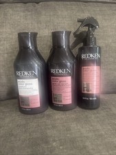 Redken Acidic Colour Gloss Shampoo, Conditioner And Heat Protection Treatment.