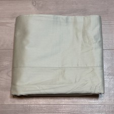 COYUCHI Soft Organic Cotton Sateen FULL/QUEEN Flat Sheet Light Sea Green NWOT
