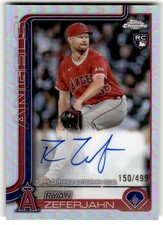 2025 Topps Chrome Ryan Zeferjahn Rookie Autographs Refractors #/499 #RA-RZ Auto
