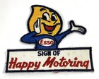 Vintage ESSO Sign of Happy Motoring Mr. Oil Drop Coat Patch - 4” x 4-3/4”