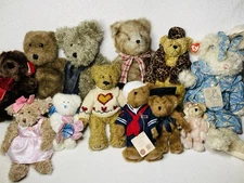 Huge Vintage Teddy Bear Lot Boyd’s Bear Collection Jointed Anthro Bears TY
