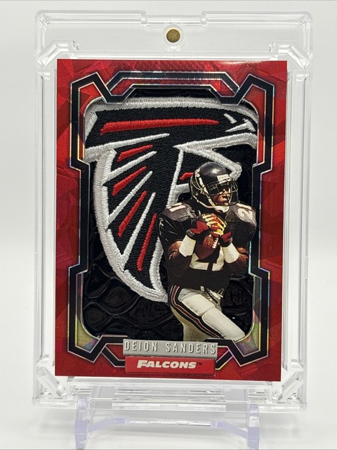 Deion Sanders Atlanta Falcons Custom 3D Patch Fan Card. Custom Snakeskin Edition