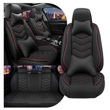 Car Seat Covers Toyota Highlander 2001-2026 Sport Nappa Leather Black 5 Seats