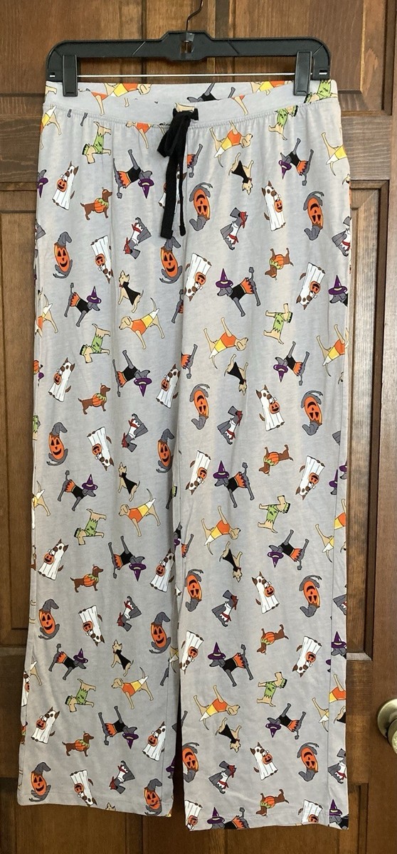 Cynthia Rowley Women's Gray Dogs Wearing Halloween Costumes Pajama