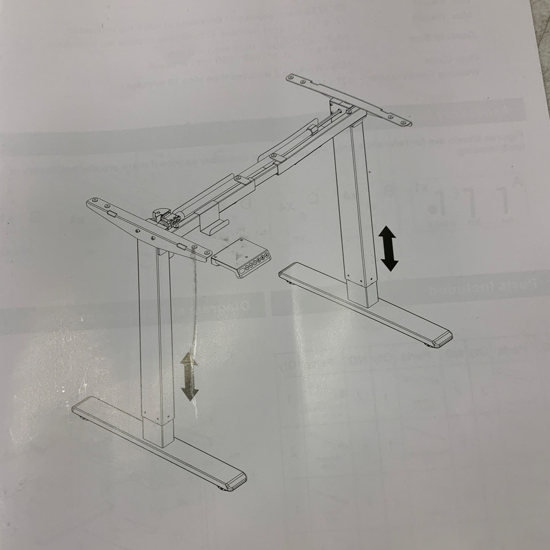 Flexispot Standing Desk Frame with Multi-Button Memory Controller White EN1W-V2