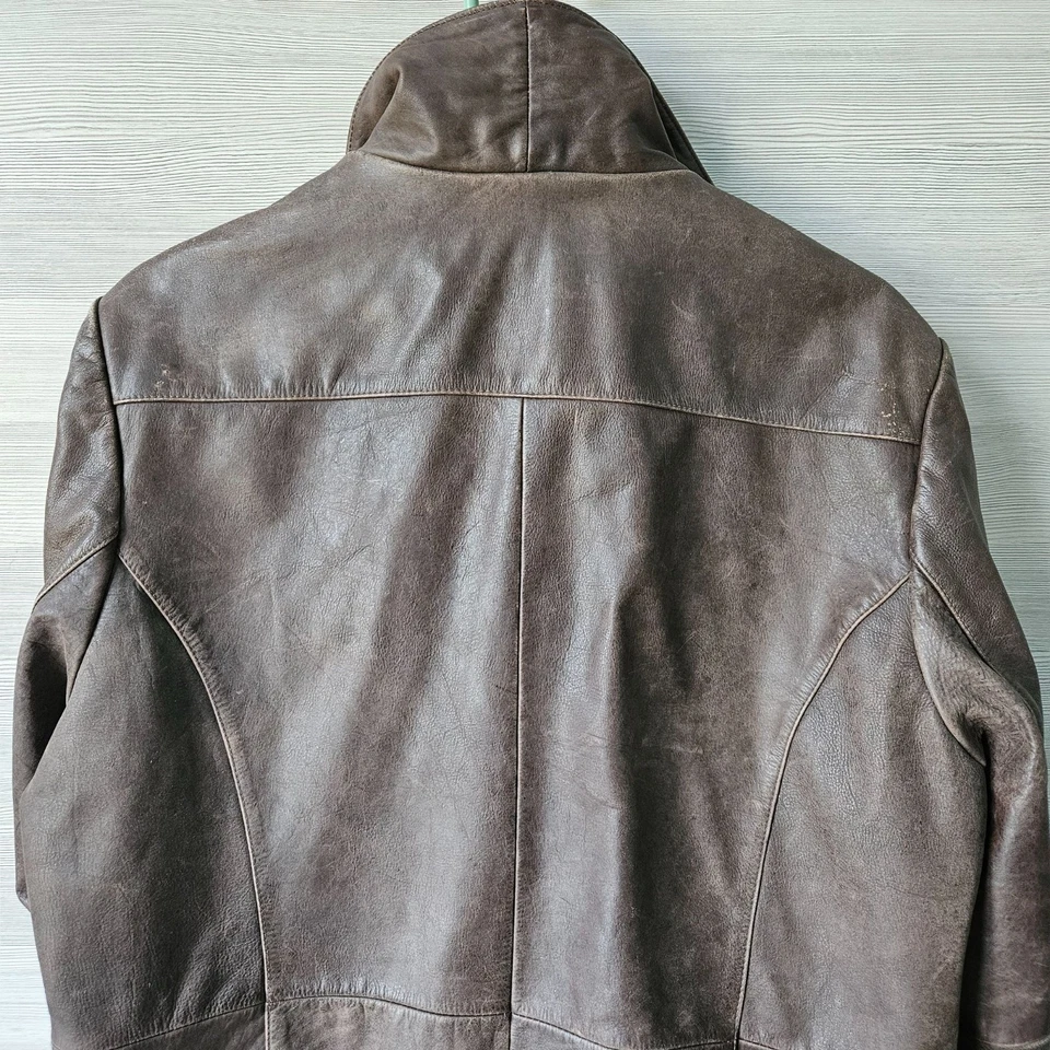 Abrigo de cuero marrón para coche Wilson talla 2XL forro extraíble Dean Winchester Foto 4 de 4