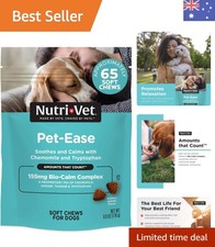 Pet-Ease Soft Chews for Dogs - Vet-Formulated Calming Treats with Chamomile 6 oz