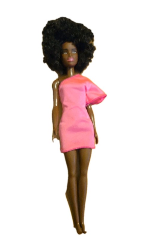 Barbie Black African American fashion Doll 2015/1990 Pink Dress
