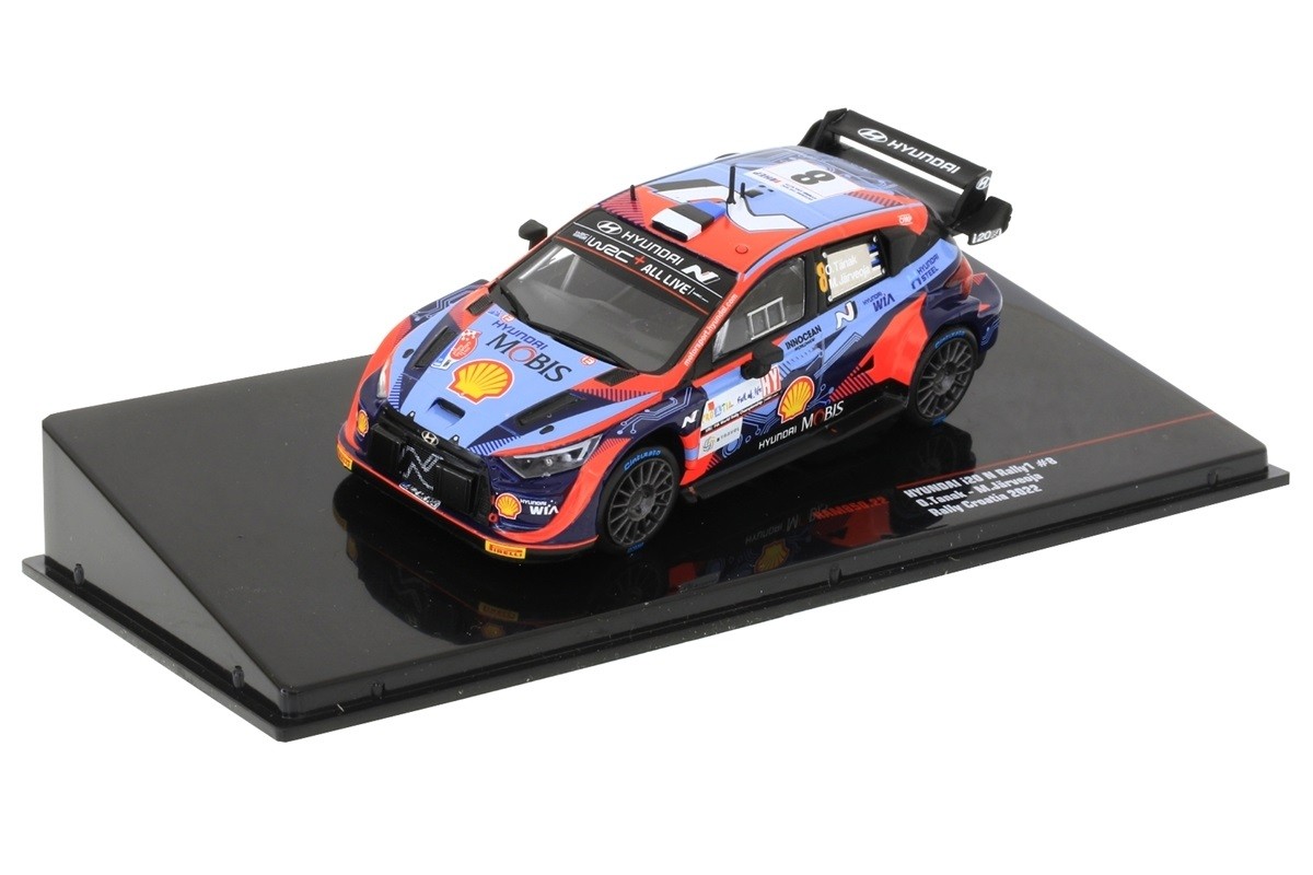 Hyundai i20 N Rally 1 miniature de collection 1/43 IXO Models avec boîte vitrine premium