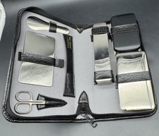 Vintage West Germany Leather Shoe Care Kit Strawbridge Clothier Travel Set