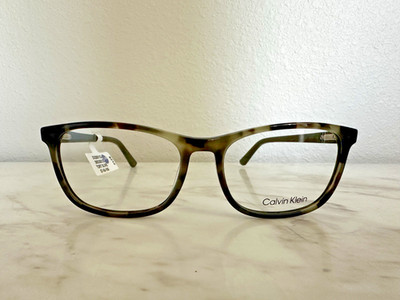 NWT Calvin Klein Eyeglasses Frames Only CK20511G Olive Tortoise 57-18-150