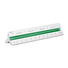 Alumicolor Aluminum Architect Color-Coded Solid Drafting Scale, 4IN, Silver