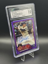 2023 Topps Chrome Update Auto Gabriel Moreno AC-GM Purple Speckle /299 CGC 10/10