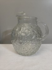 Vintage Anchor Hocking Clear Lido Milano Crin...