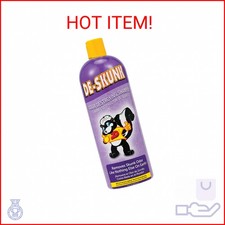 De-Skunk Odor Destroying Shampoo for Dogs, 32 oz.   Formulated with Powerful De-