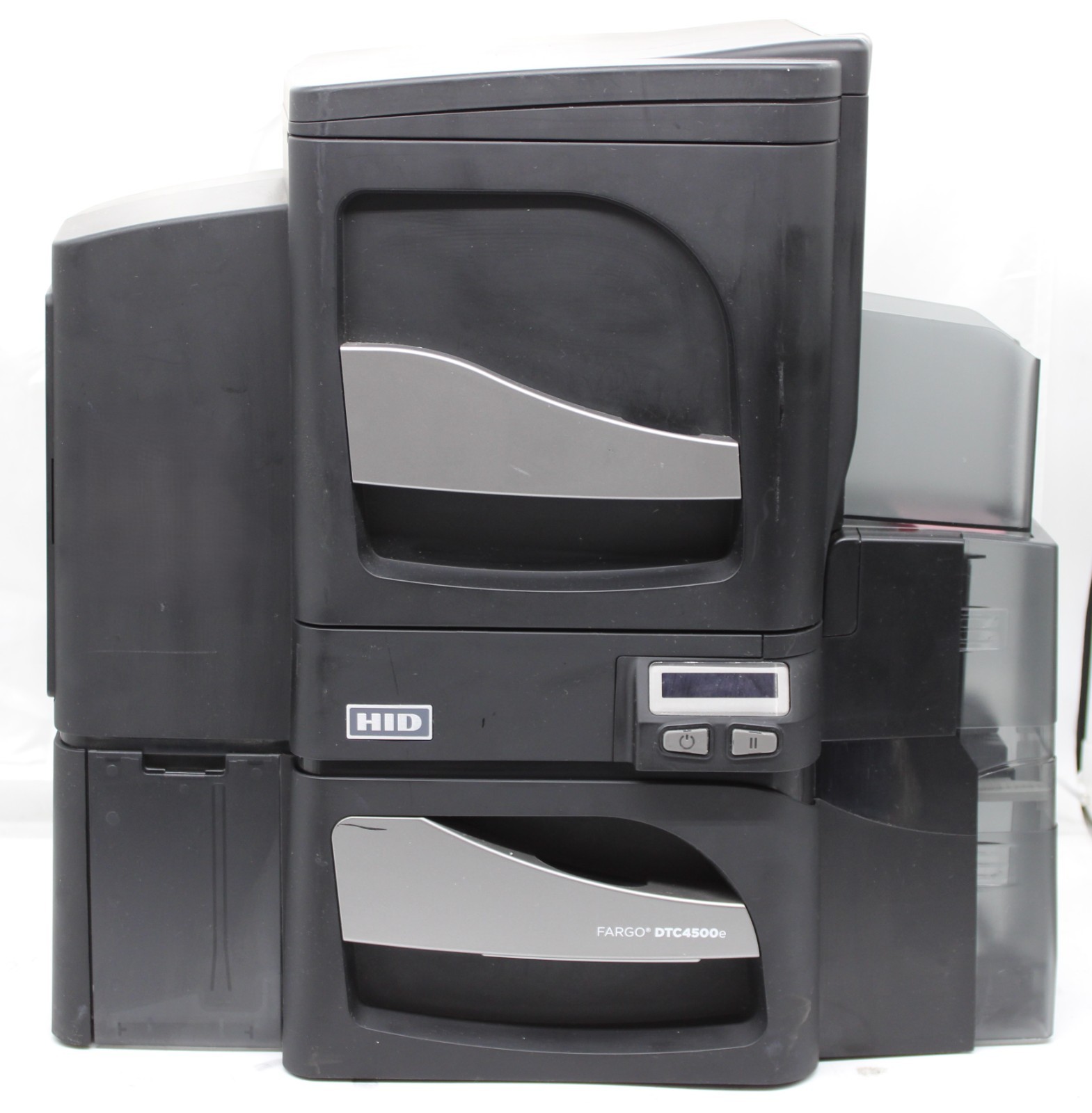 Fargo DTC4500e ID Card Printer/Laminator - Powers-On - Dead LCD + USB - Parts-image