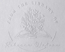 Personalised Library Embosser Custom Book Stamp Ex Libris Gift Made Australia