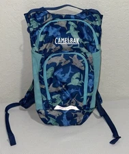 Camelbak Mini M.U.L.E. Hydration Backpack Kids Blue Shark Print (NO Bladder)