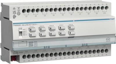 Hager TYMS620D KNX secure switch actuator 20 x + venetian blind actuator 10 x EIB NEW original packaging
