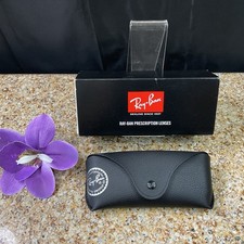 Ray-Ban Eyeglass/Sunglasses Snap Shut Soft Case w/Silver Logo  Gift Box/Black