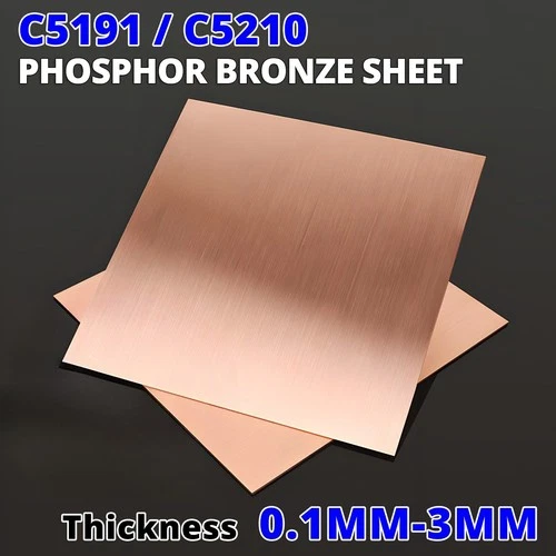 Phosphor Bronze Sheet / Plate / Strip / Foil – 0.1mm to 3mm Thickness