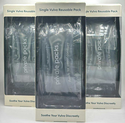 3PK Private Packs Vulva Reusable Pack ~ 2.5 x 11 x 3'' ~ FAST SHIP ~ READ ~SEALED