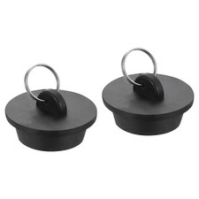 uxcell 2pcs Rubber Drain Stopper with Hanging Ring, Bathtub Drain Plug Fits 1-3/