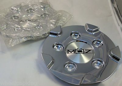 Moz Wheels Chrome Custom Wheel Center Caps Set of 2 # 2001-25 NEW!