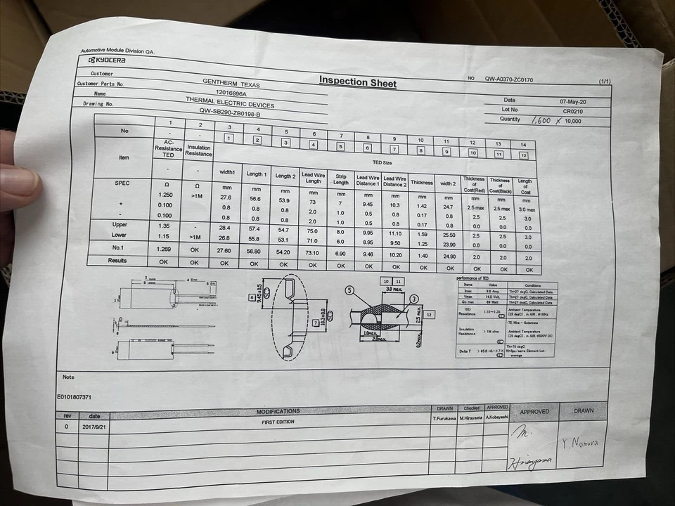 Módulo de refrigeración de calefacción termoeléctrica Kyocera #12016896A NUEVO más rápido que Peltier Foto 3 de 3
