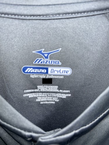 Camisa de béisbol gris MIZUNO DryLite para hombre talla ligera suave YM - Imagen 4 de 4