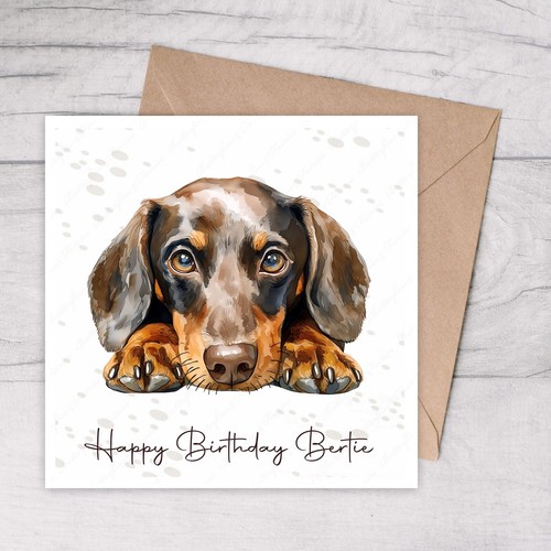 PERSONALISED DACHSHUND BIRTHDAY CARD, MOTHER'S DAY, FATHER'S DAY, SAUSAGE DOG - Picture 8 of 22