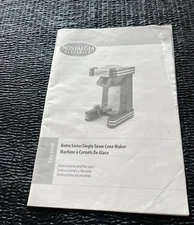 Nostalgia Electrics RSM702 Snow Coke Maker Machine Instructions ONLY Booklet