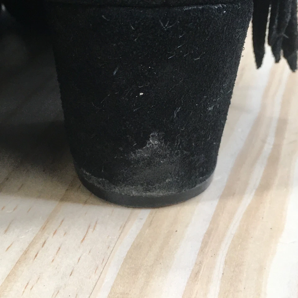 Botas Vaneli para mujer botín de 8 tobillos negras con borlas punta informales tacones en bloque Foto 4 de 4