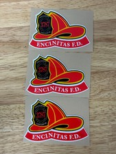 ENCINITAS FIRE DEPARTMENT DECALS STICKERS 3 HIGH QUALITY GLOSS UV USA MADE 3787