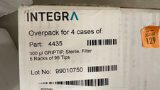 INTEGRA 4435 Griptips Sterile Filtered 300ul, 4/Case, 5x96 tips, Total 1920 tips