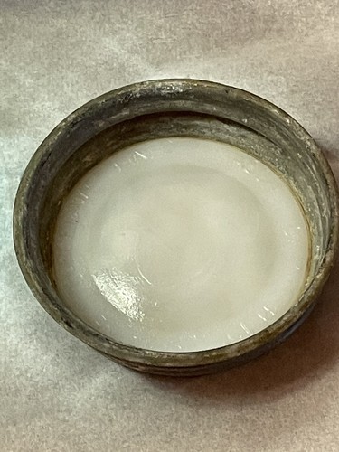 Antique #0 Ball Perfect Mason Blue Glass Half Gallon Canning Jar Zinc Lid 9.5" T - Bild 8 von 24