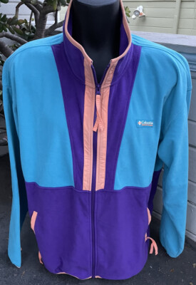 Men's COLUMBIA Lightweight Multicolor Fleece Jacket, Size XL | eBay